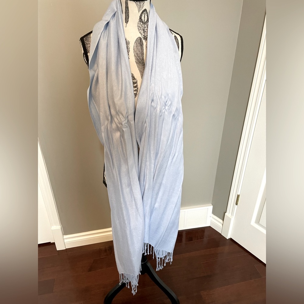 Light Blue Decorative Scarf